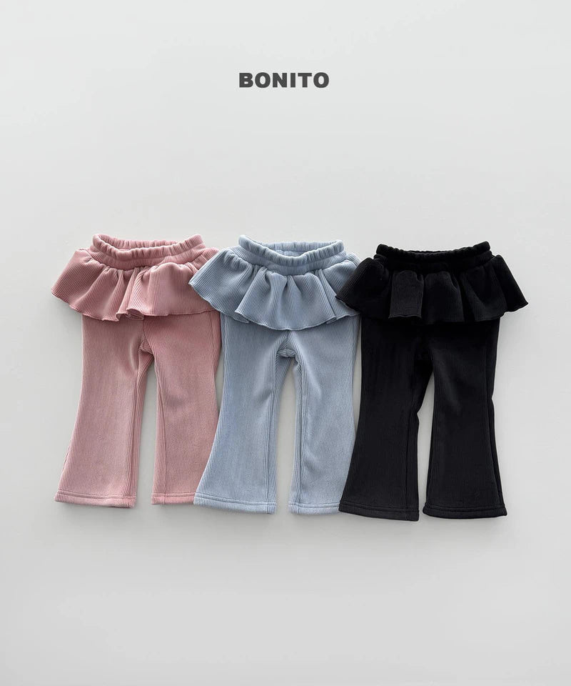 Little Foxx – Velour Frill Bootcut Pants