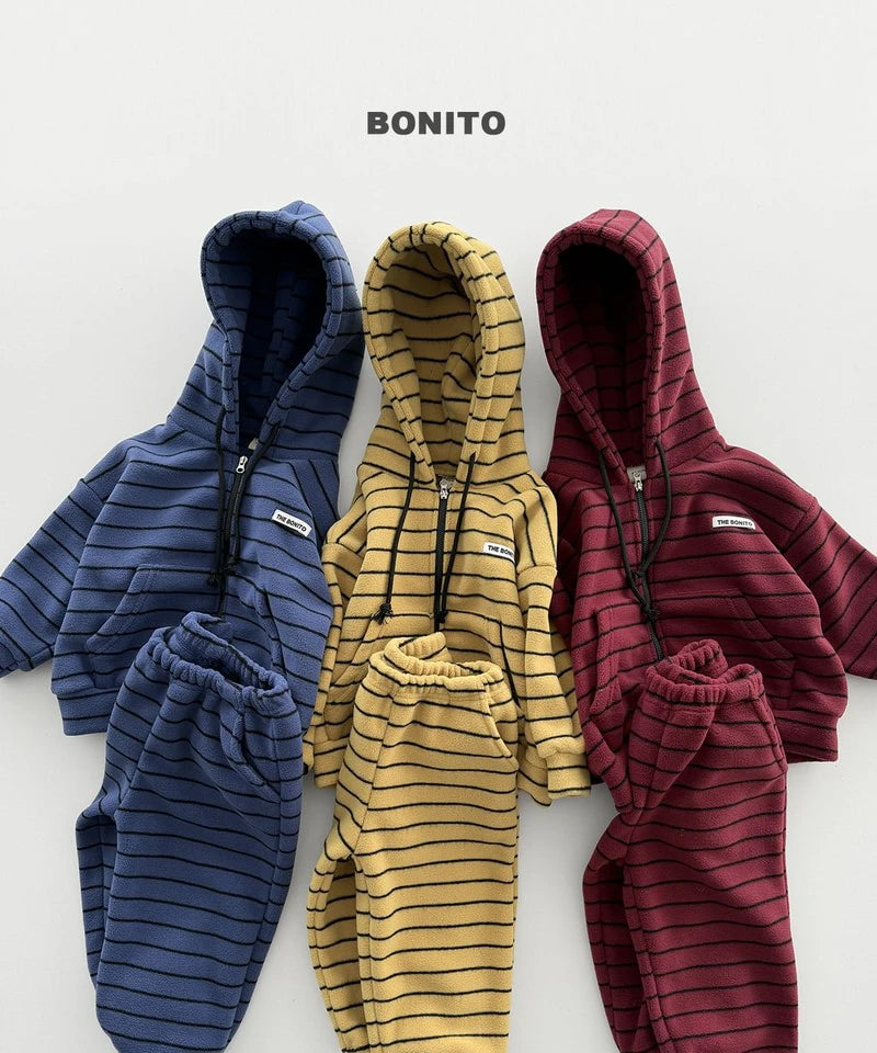 Little Foxx – Woori Striped Hooded Zip-up Set