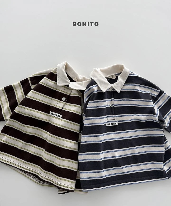 Little Foxx – Stripe Collar Tee