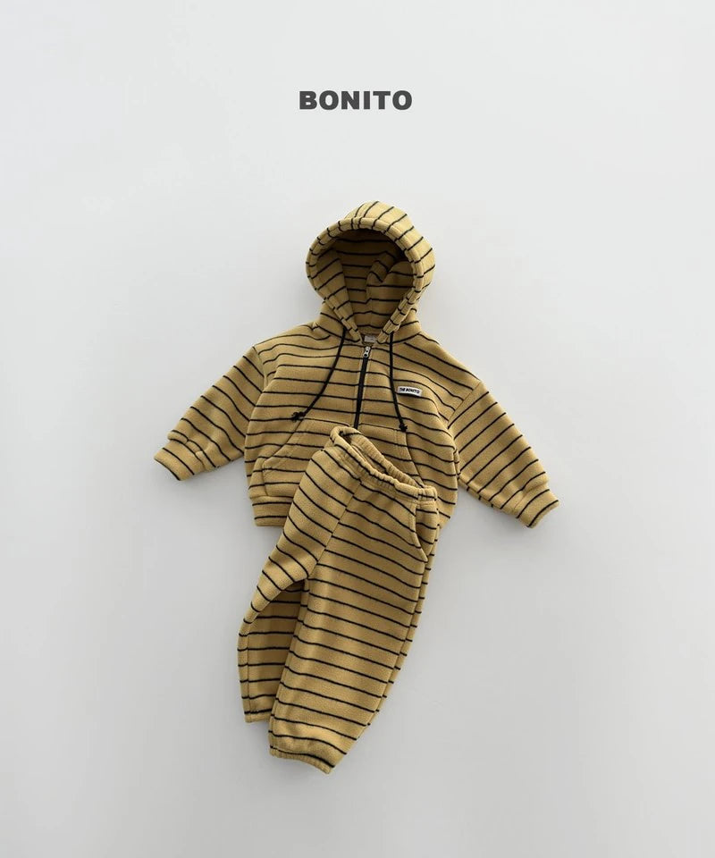 Little Foxx – Woori Striped Hooded Zip-up Set