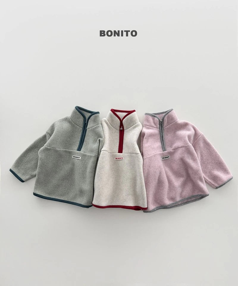 Little Foxx – Cotton Candy Color Contrast Half Zip-up