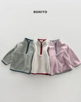Little Foxx – Cotton Candy Color Contrast Half Zip-up