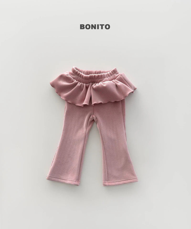 Little Foxx – Velour Frill Bootcut Pants