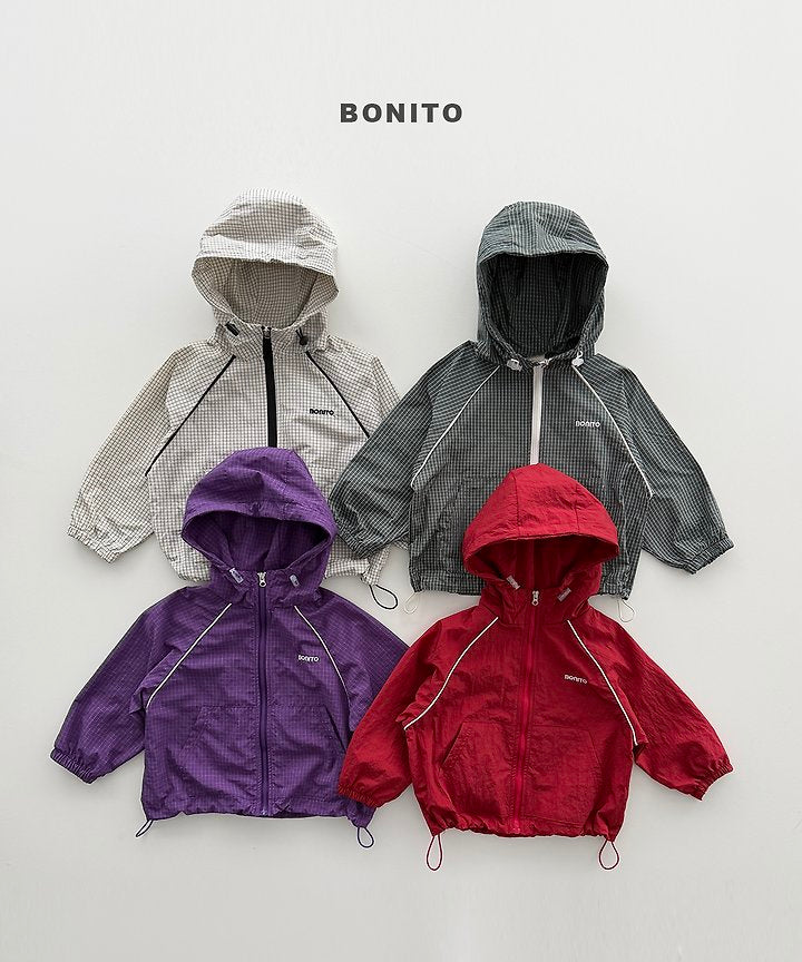 Little Foxx – Check Stripe Windbreaker