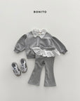 Little Foxx – Shirring Collar Zip-Up Set