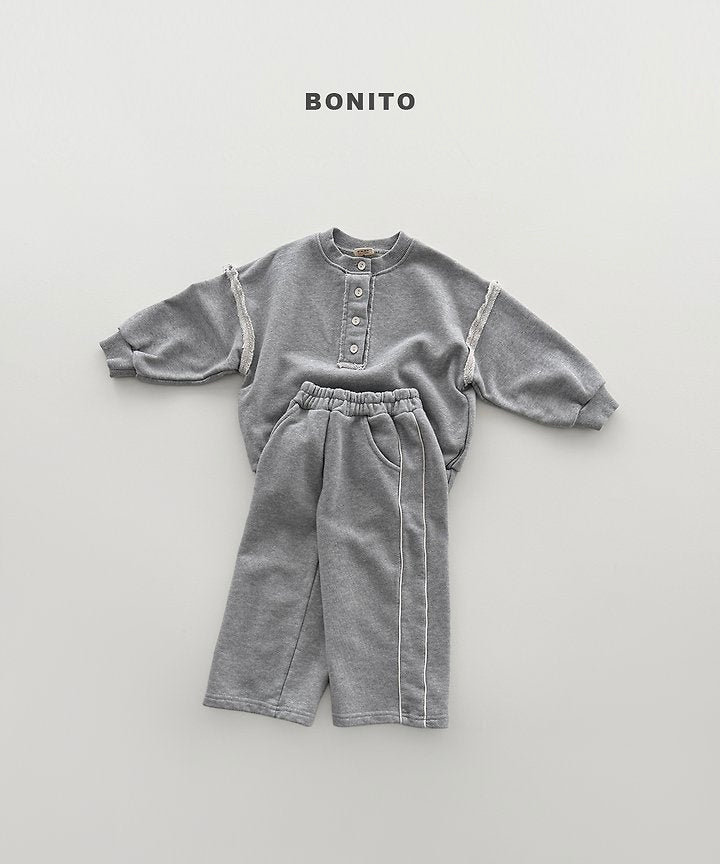 Little Foxx – Raw Edge Henley Sweatshirt