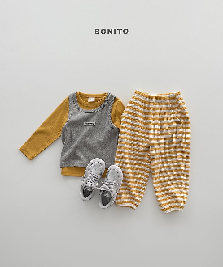 Little Foxx – Waffle Stripe Jogger Pants