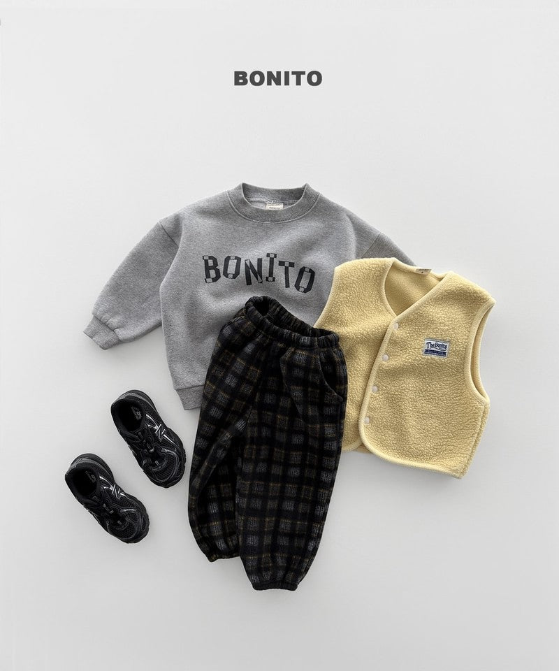 Little Foxx – Check Fleeced Jogger Pants