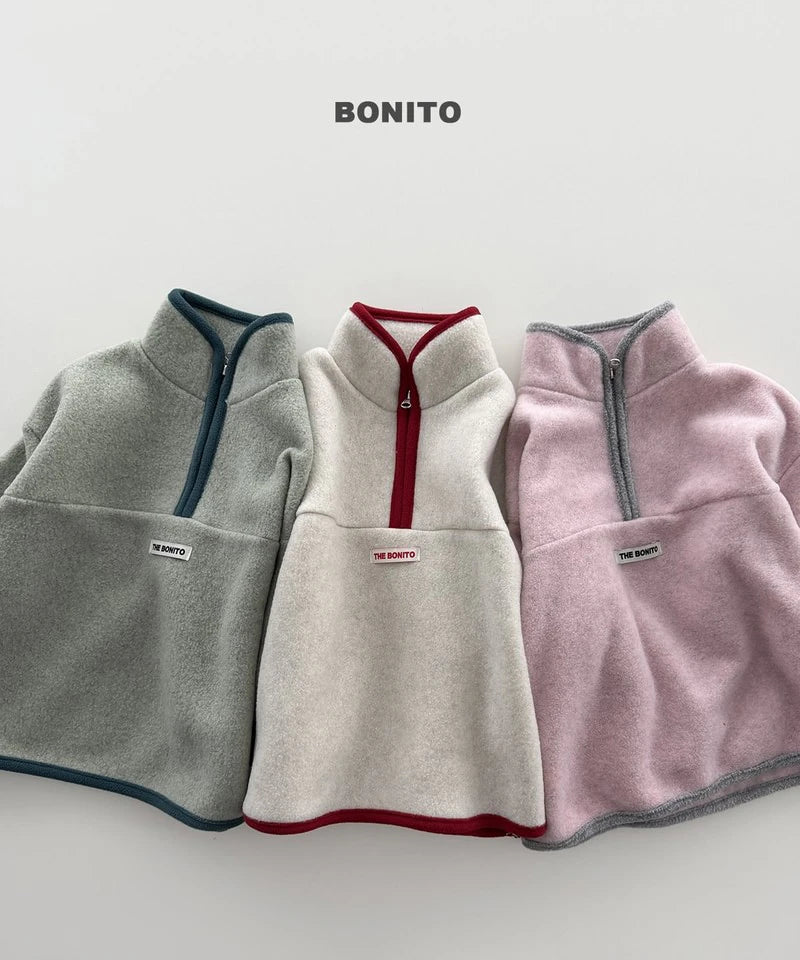 Little Foxx – Cotton Candy Color Contrast Half Zip-up