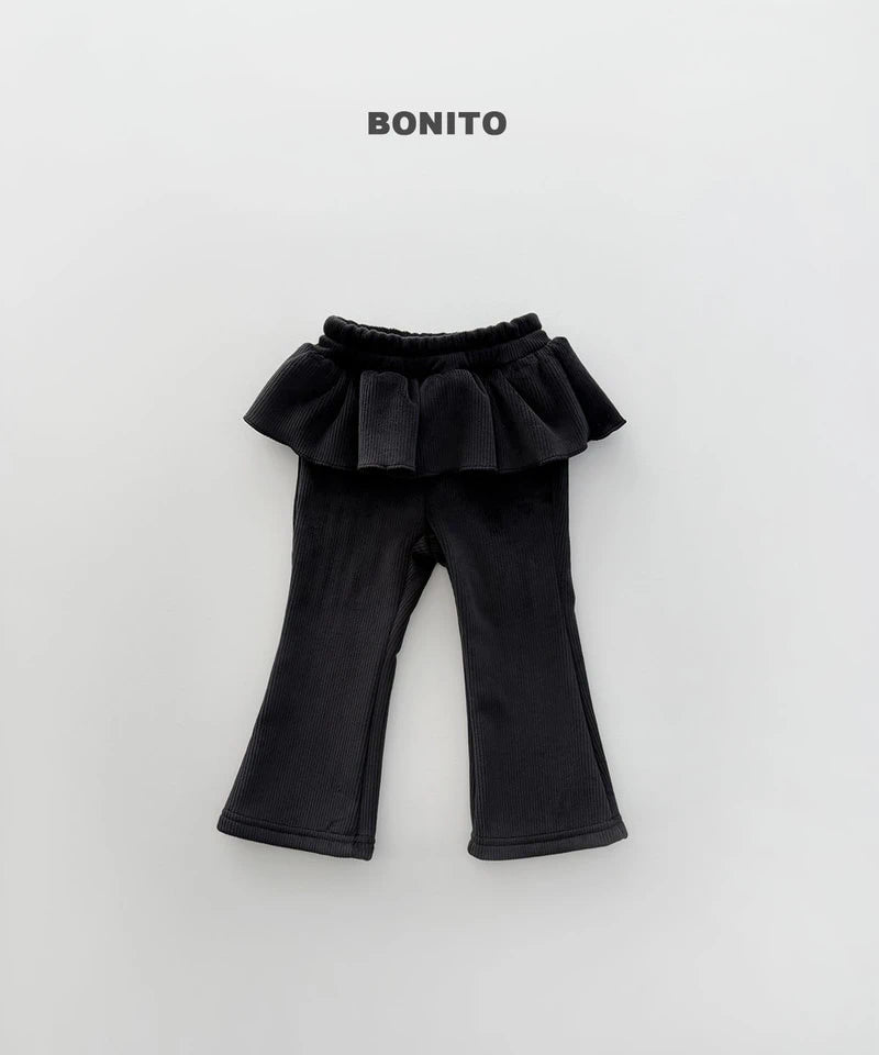 Little Foxx – Velour Frill Bootcut Pants
