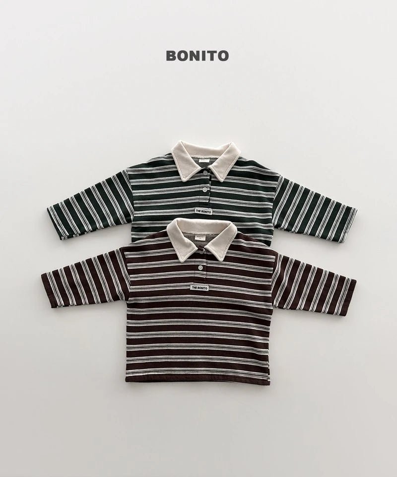 Little Foxx – Striped Choco Polo Tee