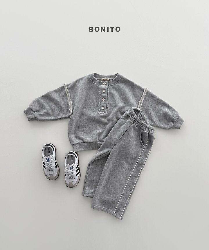 Little Foxx – Raw Edge Henley Sweatshirt