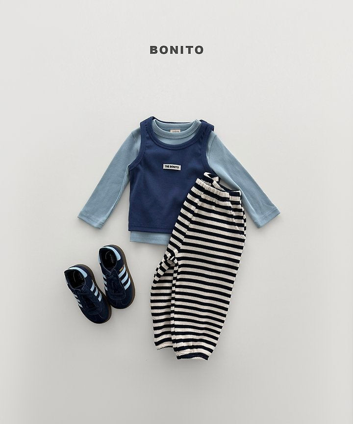 Little Foxx – Waffle Stripe Jogger Pants