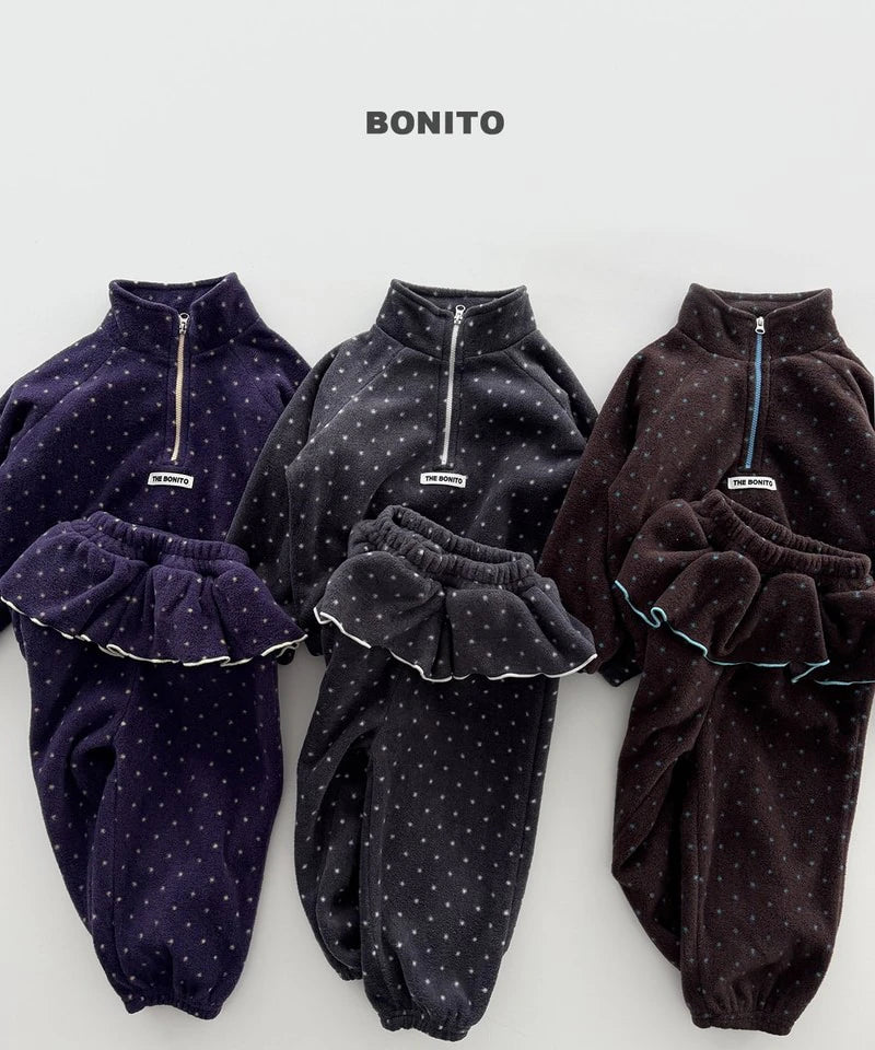 Little Foxx – Dot Half Zip-up Set