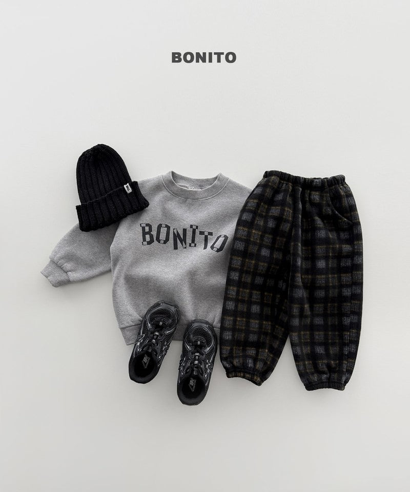 Little Foxx – Check Fleeced Jogger Pants