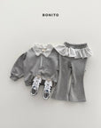 Little Foxx – Shirring Collar Zip-Up Set