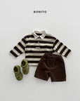Little Foxx – Stripe Collar Tee