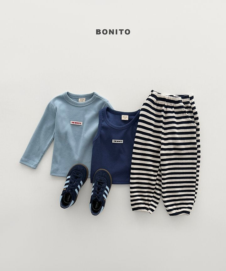 Little Foxx – Waffle Stripe Jogger Pants