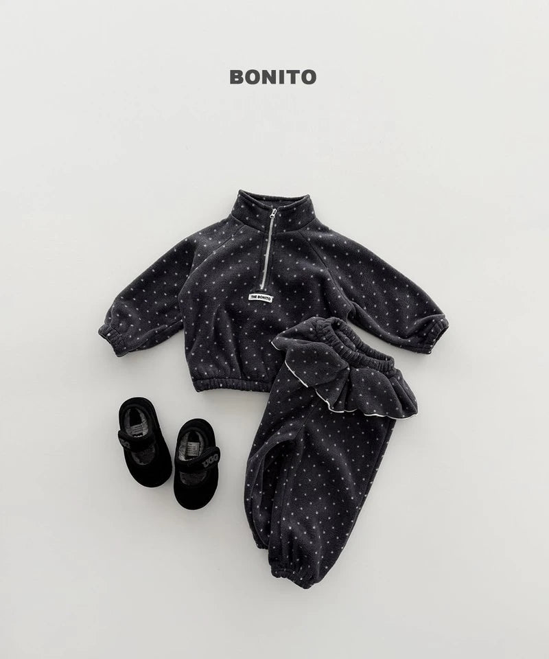 Little Foxx – Dot Half Zip-up Set