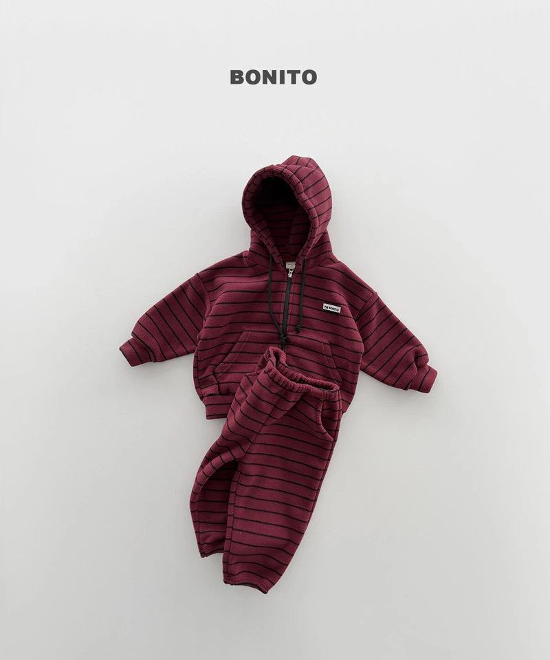 Little Foxx – Woori Striped Hooded Zip-up Set