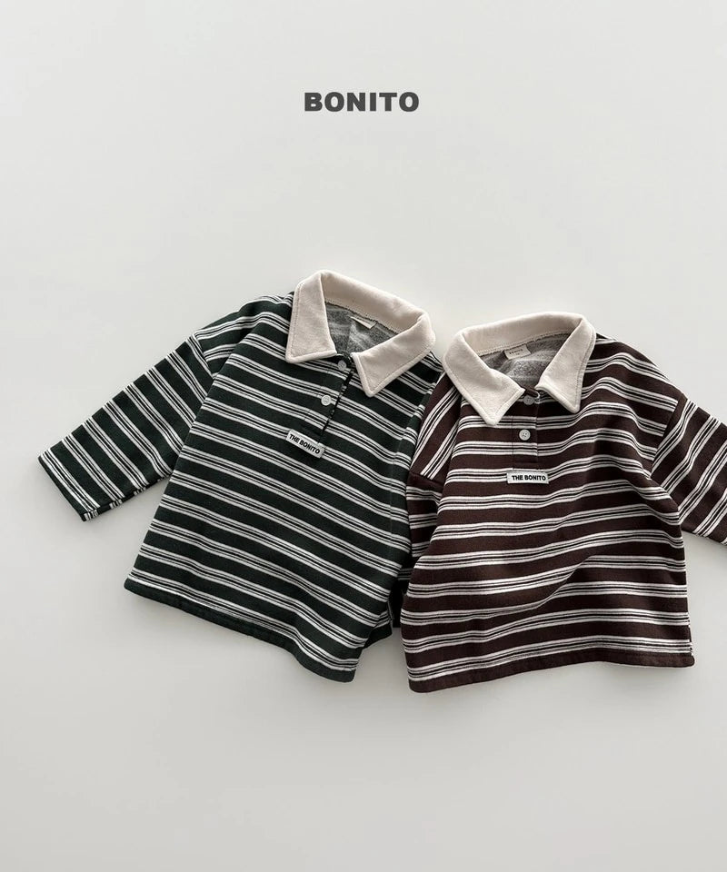 Little Foxx – Striped Choco Polo Tee