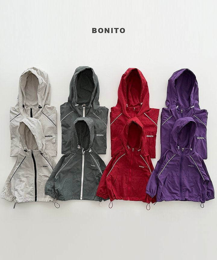 Little Foxx – Check Stripe Windbreaker