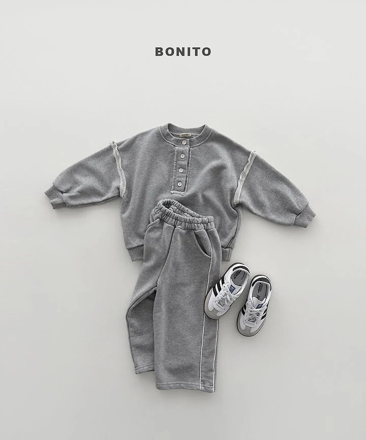 Little Foxx – Raw Edge Henley Sweatshirt