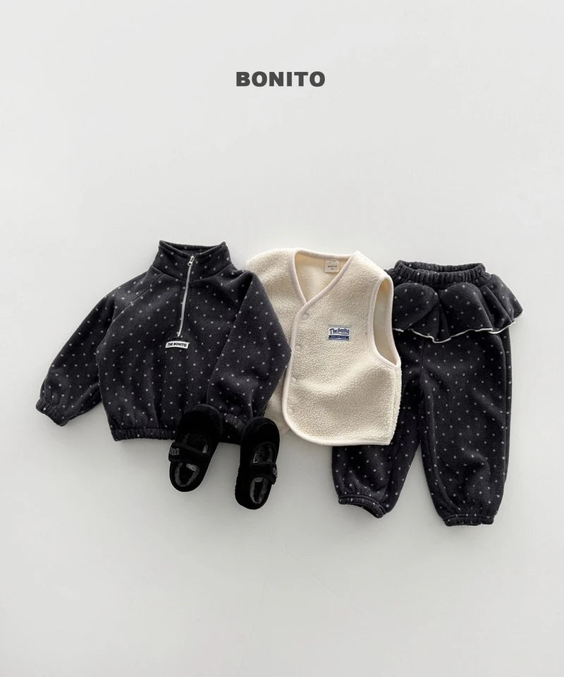 Little Foxx – Dot Half Zip-up Set