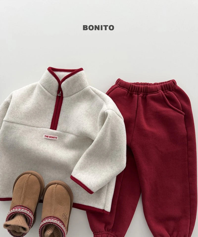 Little Foxx – Cotton Candy Color Contrast Half Zip-up