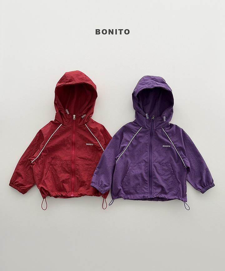 Little Foxx – Check Stripe Windbreaker