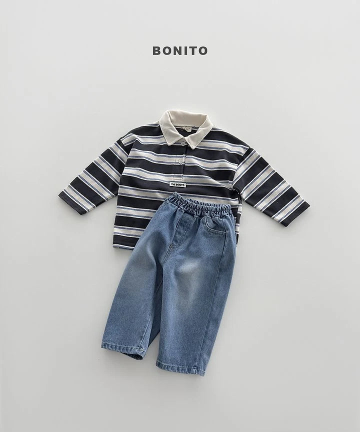 Little Foxx – Stripe Collar Tee