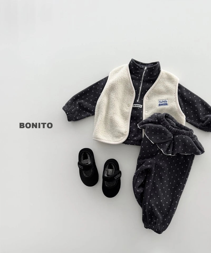 Little Foxx – Dot Half Zip-up Set