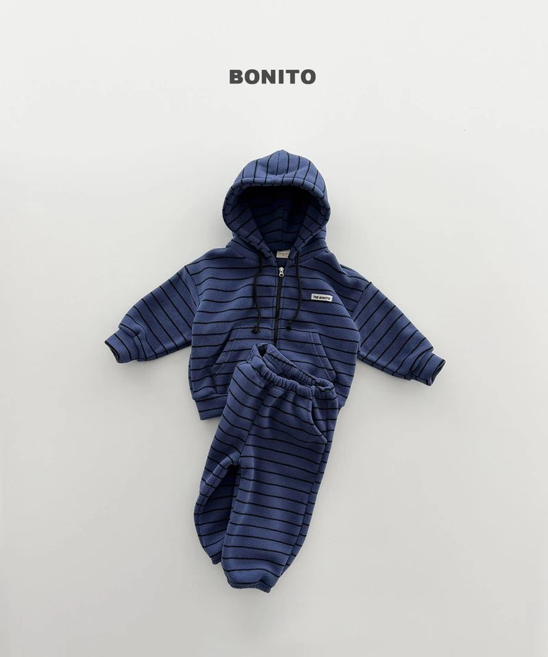 Little Foxx – Woori Striped Hooded Zip-up Set