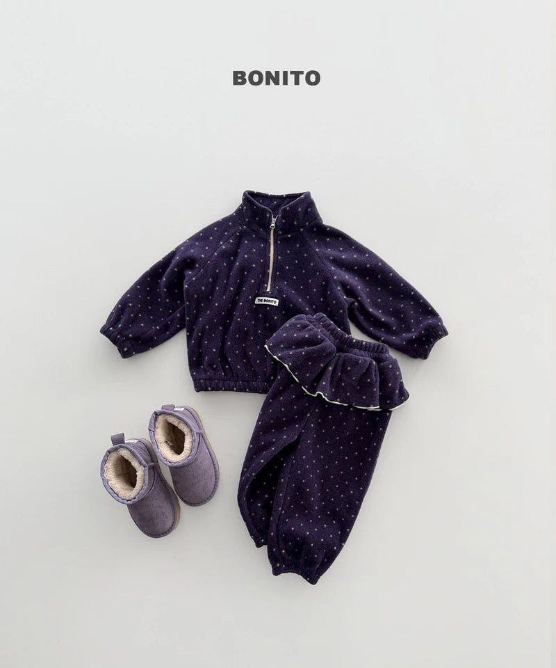 Little Foxx – Dot Half Zip-up Set