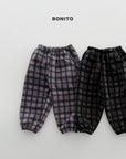 Little Foxx – Check Fleeced Jogger Pants