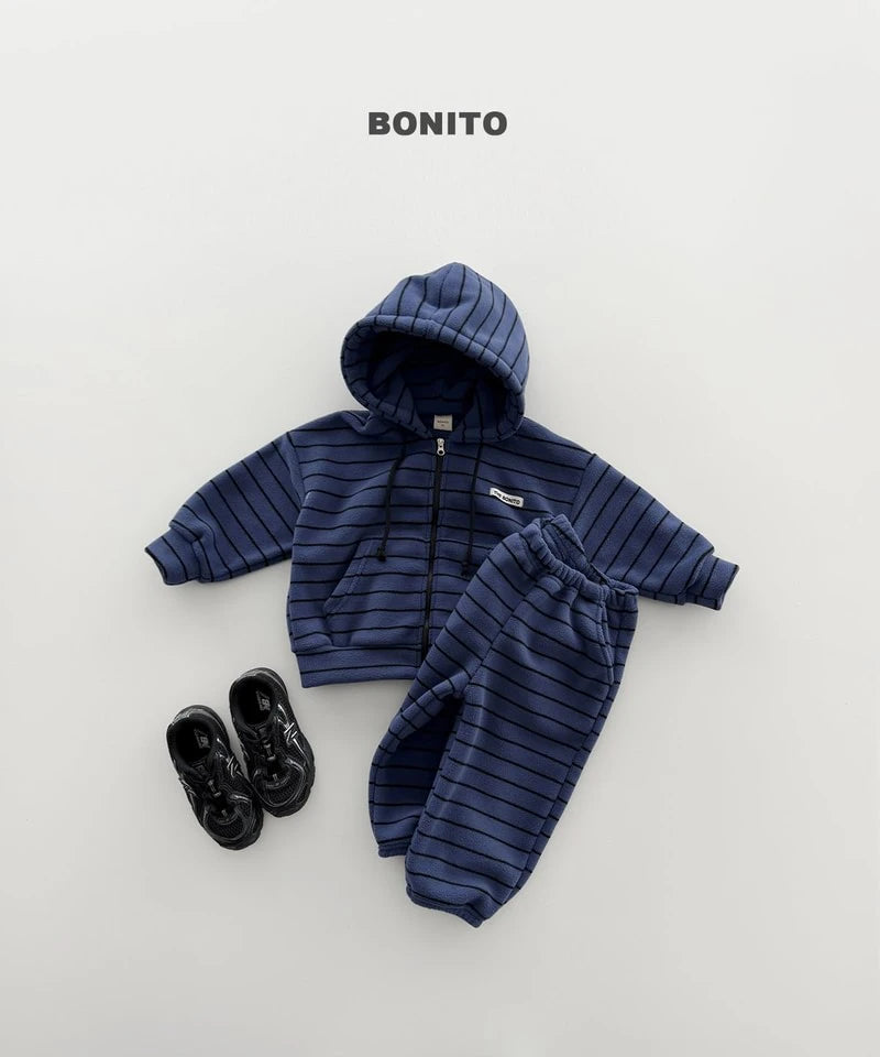 Little Foxx – Woori Striped Hooded Zip-up Set