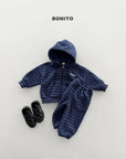 Little Foxx – Woori Striped Hooded Zip-up Set
