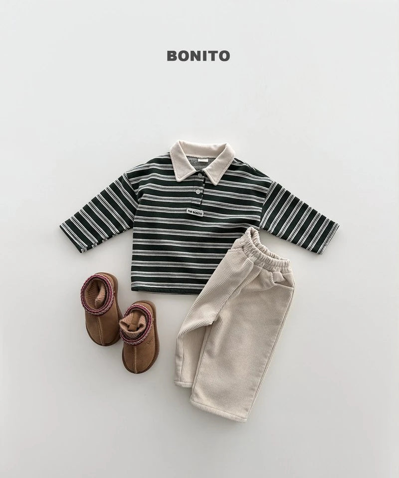 Little Foxx – Striped Choco Polo Tee