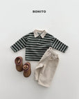 Little Foxx – Striped Choco Polo Tee