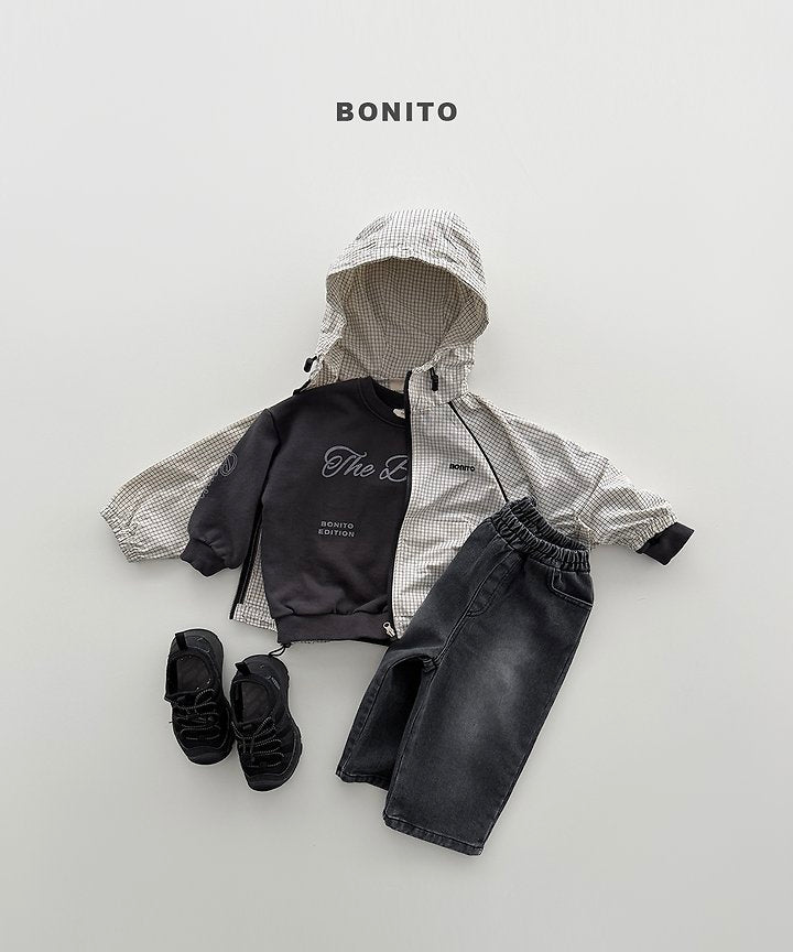 Little Foxx – Check Stripe Windbreaker