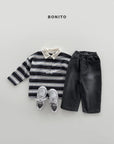 Little Foxx – Stripe Collar Tee