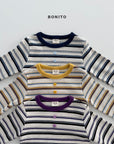 Little Foxx – Heart Button Stripe Tee