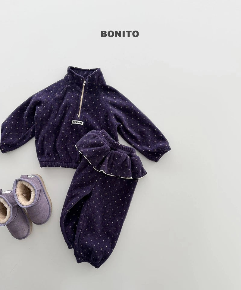 Little Foxx – Dot Half Zip-up Set
