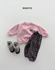 Little Foxx – Check Fleeced Jogger Pants