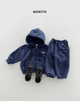 Little Foxx – Woori Striped Hooded Zip-up Set