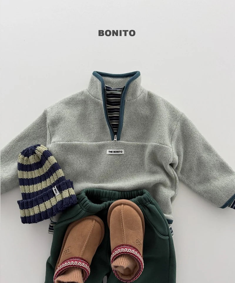 Little Foxx – Cotton Candy Color Contrast Half Zip-up