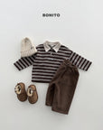 Little Foxx – Striped Choco Polo Tee
