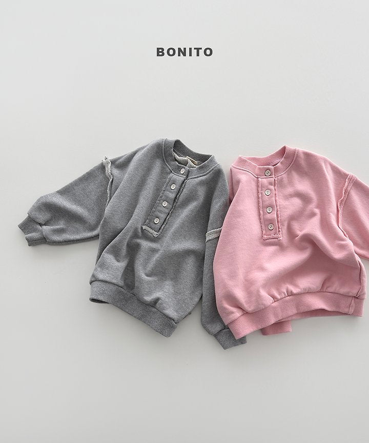 Little Foxx – Raw Edge Henley Sweatshirt