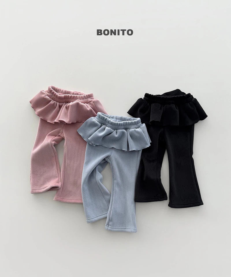 Little Foxx – Velour Frill Bootcut Pants