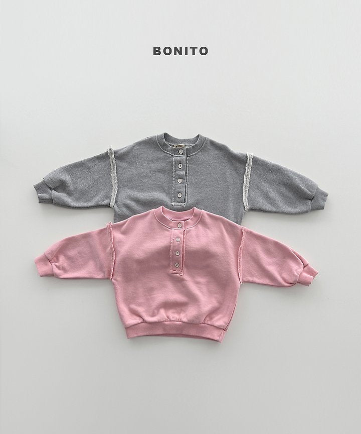 Little Foxx – Raw Edge Henley Sweatshirt